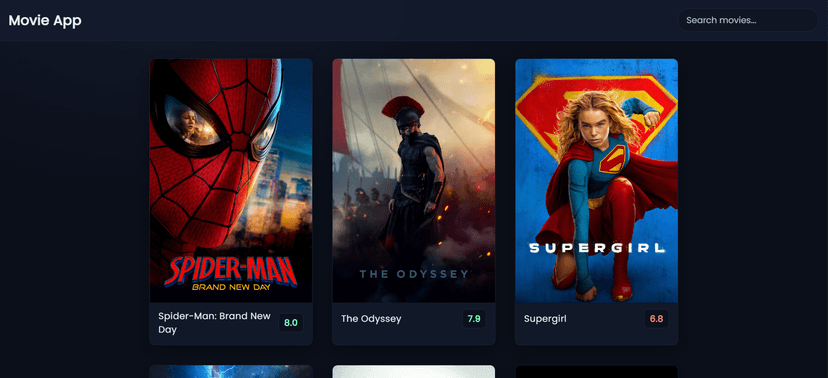 Movie Viewer Application screenshot