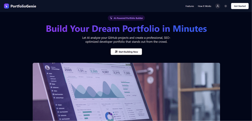 PortfolioGenie screenshot