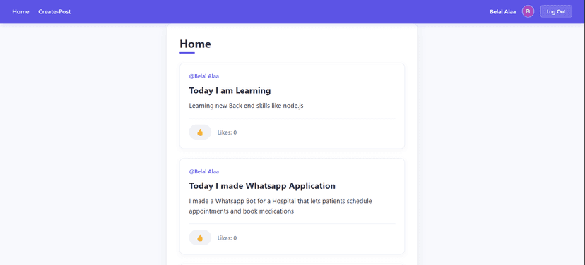 Firebase Social Media App screenshot